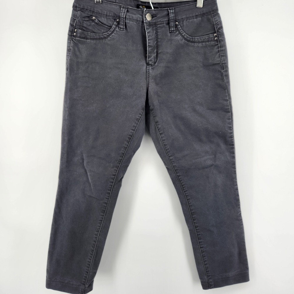 Royalty for Me WannaBettaButt Gray Skinny Ankle Jeans Womens Size 12 Charcoal